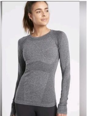 Athleta Momentum Seamless Heather Top Long Sleeve 1X